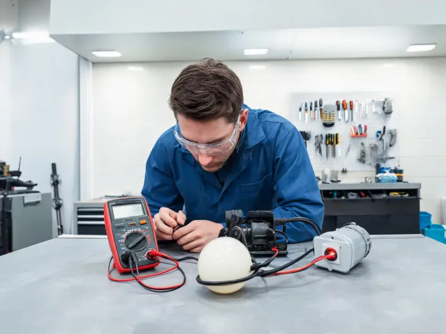 Maintenance bench with float switch testing